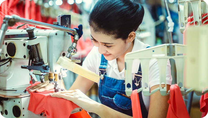 IAM A Sports Apparel Manufacturing Worker